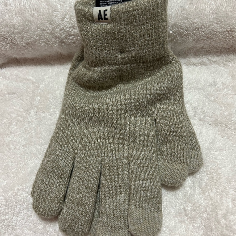 American Eagle TouchPoint Knit Gloves Taupe NWT